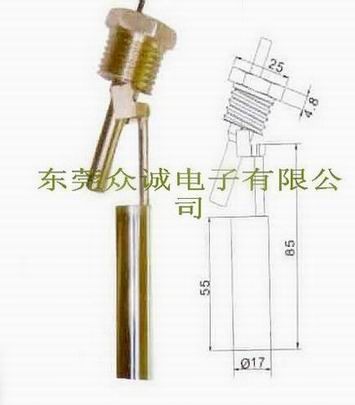 供应不锈钢4分牙侧装浮球开关，侧装液位开关